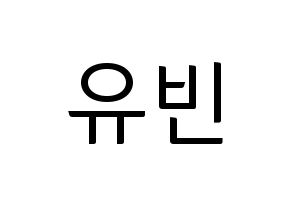 KPOP OH MY GIRL(오마이걸、オーマイガール) 비니 (ビニ) コンサート用　応援ボード・うちわ　韓国語/ハングル文字型紙 通常