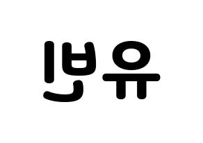 KPOP OH MY GIRL(오마이걸、オーマイガール) 비니 (ビニ) 応援ボード・うちわ　韓国語/ハングル文字型紙 左右反転