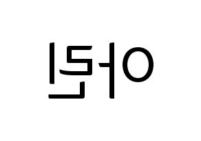KPOP OH MY GIRL(오마이걸、オーマイガール) 아린 (アリン) コンサート用　応援ボード・うちわ　韓国語/ハングル文字型紙 左右反転