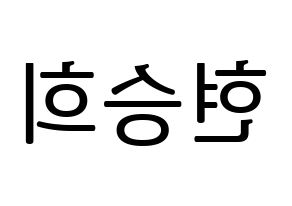KPOP OH MY GIRL(오마이걸、オーマイガール) 승희 (スンヒ) プリント用応援ボード型紙、うちわ型紙　韓国語/ハングル文字型紙 左右反転