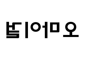 KPOP歌手 OH MY GIRL(오마이걸、オーマイガール) 応援ボード型紙、うちわ型紙　韓国語/ハングル文字 左右反転