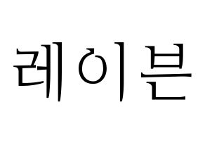 KPOP ONEUS(원어스、ワナス) 레이븐 (レイブン) 応援ボード・うちわ　韓国語/ハングル文字型紙 通常