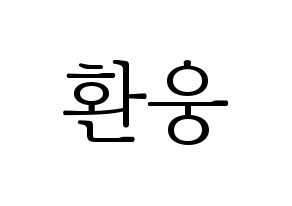 KPOP ONEUS(원어스、ワナス) 환웅 (ファヌン) 応援ボード・うちわ　韓国語/ハングル文字型紙 通常
