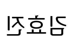 KPOP ONF(온앤오프、オンエンオフ) 효진 (ヒョジン) プリント用応援ボード型紙、うちわ型紙　韓国語/ハングル文字型紙 左右反転