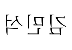 KPOP ONF(온앤오프、オンエンオフ) 라운 (ラウン) 応援ボード・うちわ　韓国語/ハングル文字型紙 左右反転