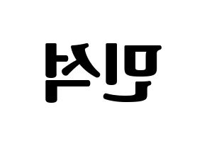 KPOP ONF(온앤오프、オンエンオフ) 라운 (ラウン) コンサート用　応援ボード・うちわ　韓国語/ハングル文字型紙 左右反転