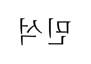 KPOP ONF(온앤오프、オンエンオフ) 라운 (ラウン) 応援ボード・うちわ　韓国語/ハングル文字型紙 左右反転
