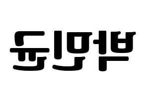KPOP ONF(온앤오프、オンエンオフ) MK (エムケイ) コンサート用　応援ボード・うちわ　韓国語/ハングル文字型紙 左右反転