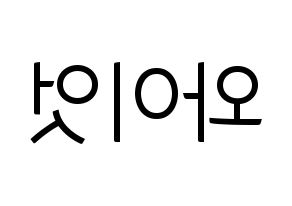KPOP ONF(온앤오프、オンエンオフ) 와이엇 (ワイアット) コンサート用　応援ボード・うちわ　韓国語/ハングル文字型紙 左右反転