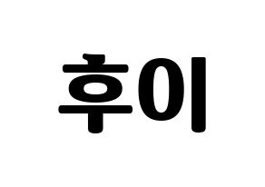 KPOP PENTAGON(펜타곤、ペンタゴン) 후이 (フイ) コンサート用　応援ボード・うちわ　韓国語/ハングル文字型紙 通常