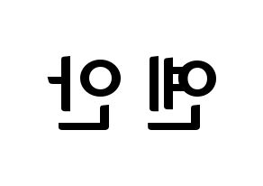 KPOP PENTAGON(펜타곤、ペンタゴン) 옌안 (イェナン) k-pop アイドル名前 ファンサボード 型紙 左右反転