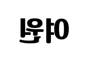 KPOP PENTAGON(펜타곤、ペンタゴン) 여원 (ヨウォン) コンサート用　応援ボード・うちわ　韓国語/ハングル文字型紙 左右反転