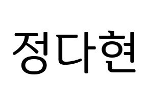 KPOP RCPC(로켓펀치、ロケットパンチ) 다현 (ダヒョン) プリント用応援ボード型紙、うちわ型紙　韓国語/ハングル文字型紙 通常