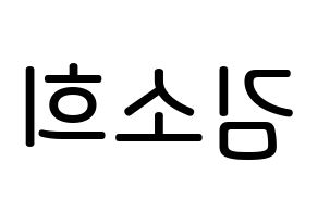 KPOP RCPC(로켓펀치、ロケットパンチ) 소희 (キム・ソヒ, ソヒ) 無料サイン会用、イベント会用応援ボード型紙 左右反転