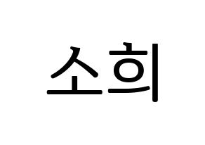 KPOP RCPC(로켓펀치、ロケットパンチ) 소희 (ソヒ) プリント用応援ボード型紙、うちわ型紙　韓国語/ハングル文字型紙 通常