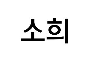 KPOP RCPC(로켓펀치、ロケットパンチ) 소희 (キム・ソヒ, ソヒ) 無料サイン会用、イベント会用応援ボード型紙 通常