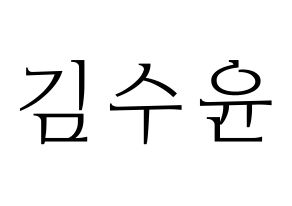 KPOP RCPC(로켓펀치、ロケットパンチ) 수윤 (スユン) 応援ボード・うちわ　韓国語/ハングル文字型紙 通常