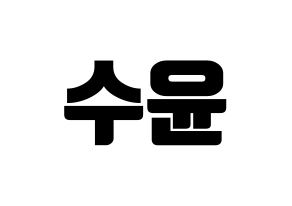 KPOP RCPC(로켓펀치、ロケットパンチ) 수윤 (スユン) コンサート用　応援ボード・うちわ　韓国語/ハングル文字型紙 通常