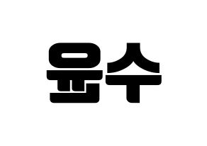KPOP RCPC(로켓펀치、ロケットパンチ) 수윤 (スユン) コンサート用　応援ボード・うちわ　韓国語/ハングル文字型紙 左右反転