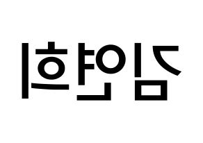 KPOP RCPC(로켓펀치、ロケットパンチ) 연희 (キム・ヨ二, ヨ二) 無料サイン会用、イベント会用応援ボード型紙 左右反転