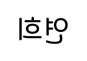 KPOP RCPC(로켓펀치、ロケットパンチ) 연희 (キム・ヨ二, ヨ二) 無料サイン会用、イベント会用応援ボード型紙 左右反転