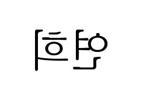 KPOP RCPC(로켓펀치、ロケットパンチ) 연희 (ヨ二) 応援ボード・うちわ　韓国語/ハングル文字型紙 左右反転