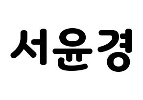 KPOP RCPC(로켓펀치、ロケットパンチ) 윤경 (ユンギョン) 応援ボード・うちわ　韓国語/ハングル文字型紙 通常