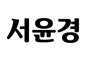 KPOP RCPC(로켓펀치、ロケットパンチ) 윤경 (ユンギョン) コンサート用　応援ボード・うちわ　韓国語/ハングル文字型紙 通常