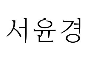 KPOP RCPC(로켓펀치、ロケットパンチ) 윤경 (ユンギョン) 応援ボード・うちわ　韓国語/ハングル文字型紙 通常