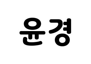 KPOP RCPC(로켓펀치、ロケットパンチ) 윤경 (ユンギョン) 応援ボード・うちわ　韓国語/ハングル文字型紙 通常