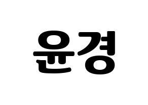 KPOP RCPC(로켓펀치、ロケットパンチ) 윤경 (ユンギョン) コンサート用　応援ボード・うちわ　韓国語/ハングル文字型紙 通常