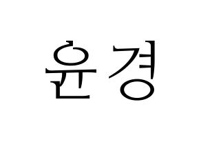 KPOP RCPC(로켓펀치、ロケットパンチ) 윤경 (ユンギョン) 応援ボード・うちわ　韓国語/ハングル文字型紙 通常