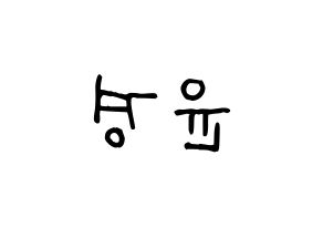 KPOP RCPC(로켓펀치、ロケットパンチ) 윤경 (ユンギョン) 名前 応援ボード 作り方 左右反転