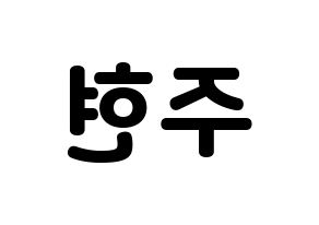KPOP Red Velvet(레드벨벳、レッド・ベルベット) 아이린 (アイリーン) 応援ボード・うちわ　韓国語/ハングル文字型紙 左右反転