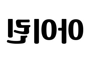 KPOP Red Velvet(레드벨벳、レッド・ベルベット) 아이린 (アイリーン) コンサート用　応援ボード・うちわ　韓国語/ハングル文字型紙 左右反転