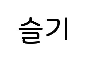 KPOP Red Velvet(레드벨벳、レッド・ベルベット) 슬기 (カン・スルギ, スルギ) 無料サイン会用、イベント会用応援ボード型紙 通常