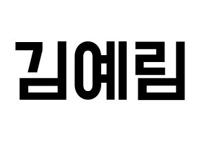 KPOP Red Velvet(레드벨벳、レッド・ベルベット) 예리 (イェリ) 名前 応援ボード 作り方 通常