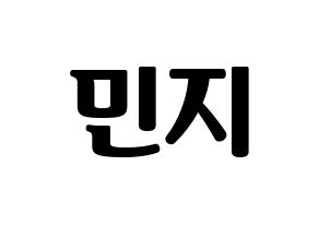 KPOP S.I.S(에스아이에스、エスアイエス) 민지 (ミンジ) コンサート用　応援ボード・うちわ　韓国語/ハングル文字型紙 通常