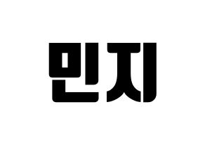 KPOP S.I.S(에스아이에스、エスアイエス) 민지 (ミンジ) コンサート用　応援ボード・うちわ　韓国語/ハングル文字型紙 通常