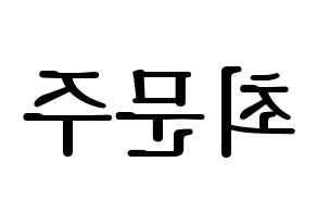 KPOP S.I.S(에스아이에스、エスアイエス) 가을 (ガウル) プリント用応援ボード型紙、うちわ型紙　韓国語/ハングル文字型紙 左右反転