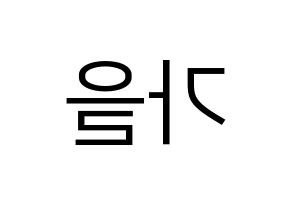 KPOP S.I.S(에스아이에스、エスアイエス) 가을 (ガウル) プリント用応援ボード型紙、うちわ型紙　韓国語/ハングル文字型紙 左右反転
