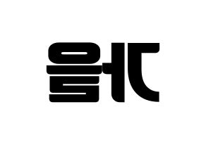 KPOP S.I.S(에스아이에스、エスアイエス) 가을 (ガウル) コンサート用　応援ボード・うちわ　韓国語/ハングル文字型紙 左右反転