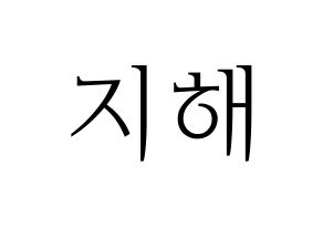 KPOP S.I.S(에스아이에스、エスアイエス) 지해 (ジヘ) 応援ボード・うちわ　韓国語/ハングル文字型紙 通常