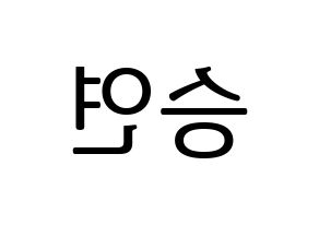 KPOP S.I.S(에스아이에스、エスアイエス) 앤 (エン) プリント用応援ボード型紙、うちわ型紙　韓国語/ハングル文字型紙 左右反転