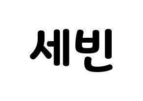 KPOP S.I.S(에스아이에스、エスアイエス) 세빈 (セビン) 応援ボード・うちわ　韓国語/ハングル文字型紙 通常