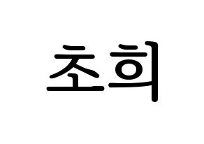 KPOP SATURDAY(새러데이、サタデー) 초희 (チョヒ) プリント用応援ボード型紙、うちわ型紙　韓国語/ハングル文字型紙 通常