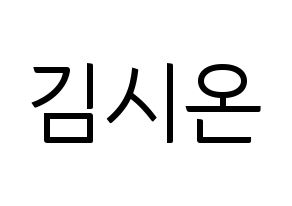 KPOP SATURDAY(새러데이、サタデー) 시온 (シオン) コンサート用　応援ボード・うちわ　韓国語/ハングル文字型紙 通常
