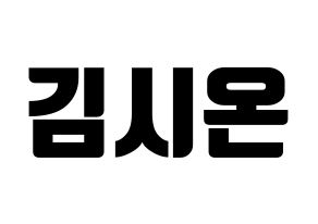 KPOP SATURDAY(새러데이、サタデー) 시온 (シオン) コンサート用　応援ボード・うちわ　韓国語/ハングル文字型紙 通常