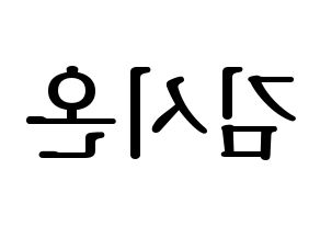 KPOP SATURDAY(새러데이、サタデー) 시온 (シオン) プリント用応援ボード型紙、うちわ型紙　韓国語/ハングル文字型紙 左右反転