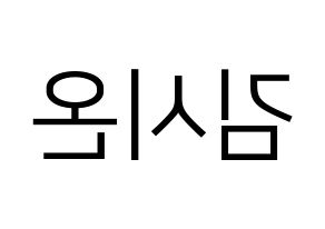 KPOP SATURDAY(새러데이、サタデー) 시온 (シオン) プリント用応援ボード型紙、うちわ型紙　韓国語/ハングル文字型紙 左右反転